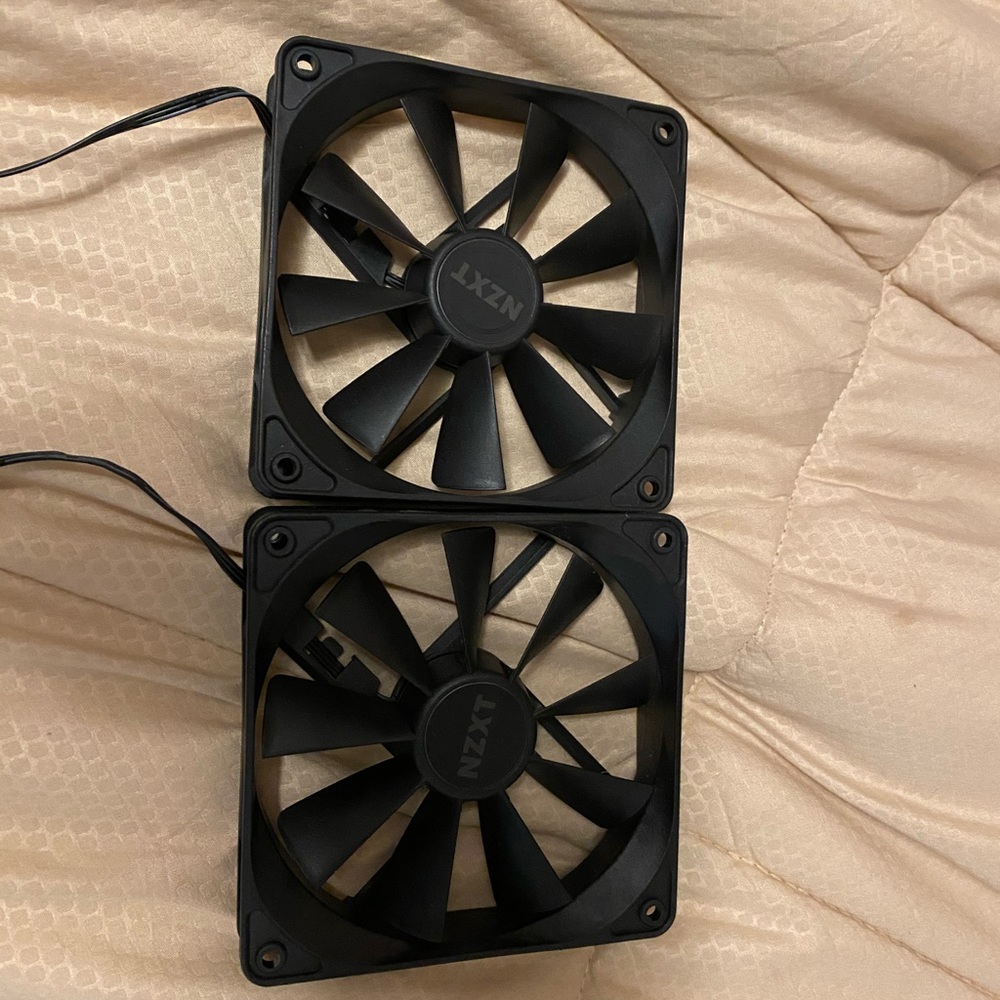 2x NZXT Black PC Fans 120mm